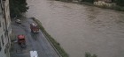 Hochwasser in Steyr - Webcam auf den Ennskai