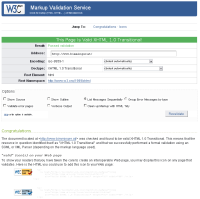 Screenshot W3C Validator